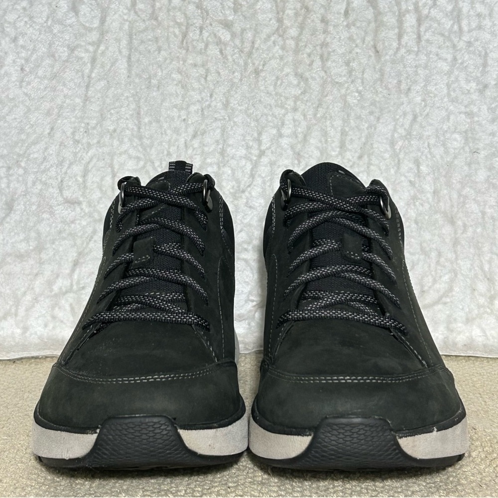Clarks Womens Black Wave 2.0 Nubuck/Textile Waterproof Lace Sneaker Shoes SZ 9.5 - Picture 3 of 11